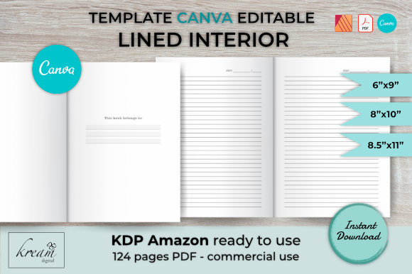 Download CANVA Lined Interior Template - Premium Bundle