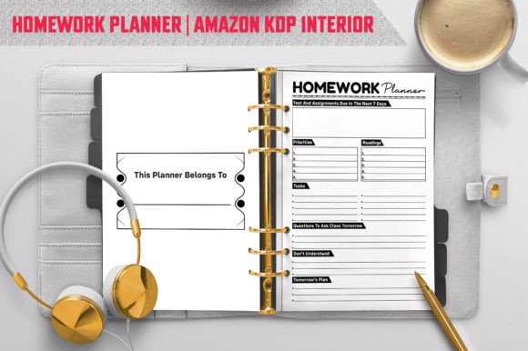 Download Homework Planner | Amazon KDP Interior - Amazon Collection