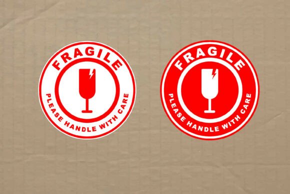 Download Fragile Bold Label Typography Graphic - Typography Collection