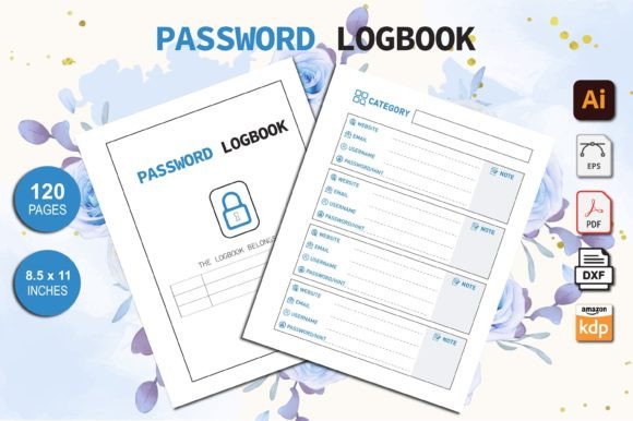 Download Password Log Book KDP Interior - Password log Collection