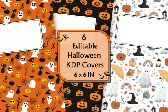 Download 6 Editable Halloween Kdp Notebook Cover - Kdp notebook cover Collection