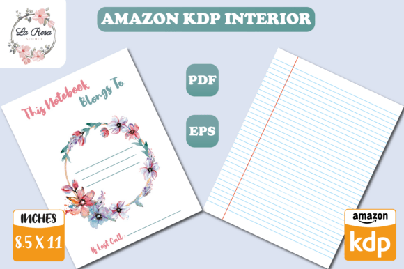 Download Lined Pages Notebook Amazon KDP Interior - Amazon Collection