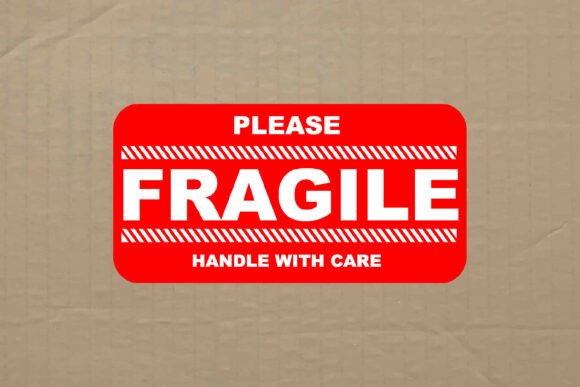 Download Fragile Bold Label Typography Graphic - Typography Collection