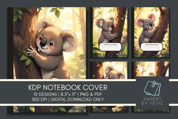 Download Koala in the Tree KDP Notebook Cover - Kdp notebook cover Collection