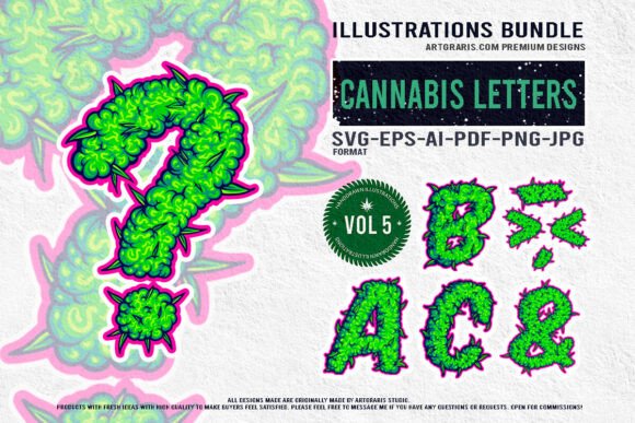 Download Typography Cannabis Inspired Symbolism - Typography Collection