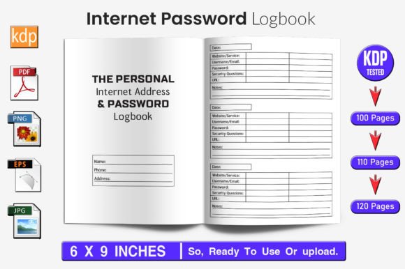 Download Internet Password Log Book | KDP Interio - Premium Resources