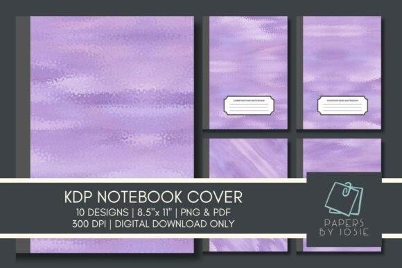 Download Purple Watercolor KDP Notebook Cover - Kdp notebook cover Collection