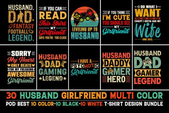 Download Husband Girlfriend T-Shirt Design Bundle - Premium Resources