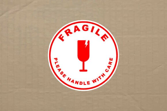 Download Fragile Bold Label Typography Graphic - Typography Collection