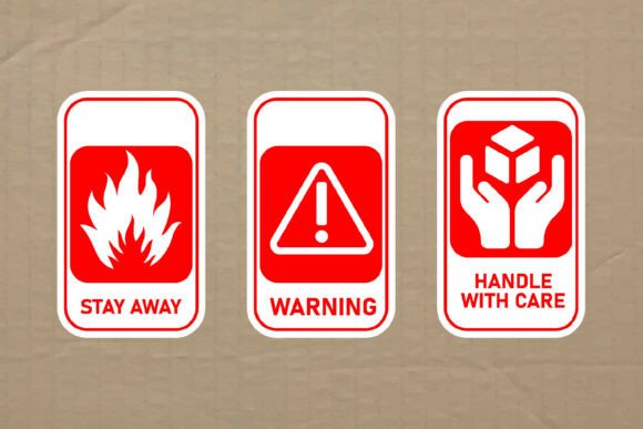 Download Fragile Bold Label Typography Graphic - Typography Collection
