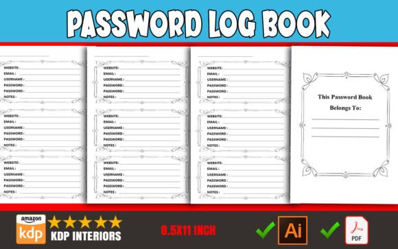 Download Password Log Book - KDP Interior - Password log Collection
