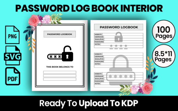 Download PASSWORD LOG BOOK KDP INTERIOR - Password log Collection