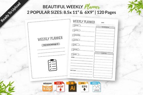 Download Weekly Planner for Amazon KDP Interior - Amazon Collection