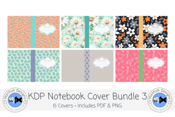 Download KDP Notebook Cover Bundle 3 - Kdp notebook cover Collection